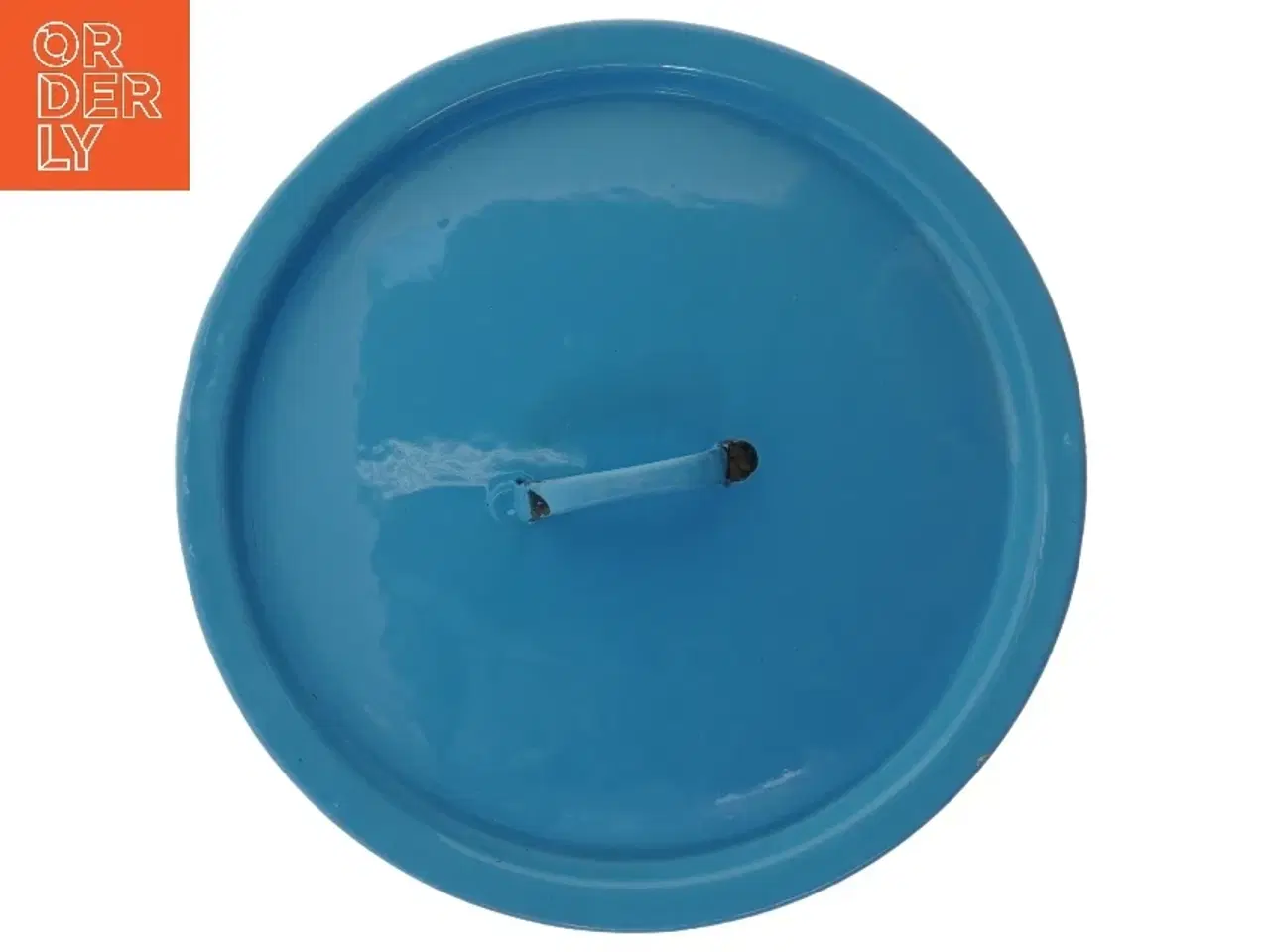 Billede 2 - Blåt låg i emalje(str. 26,5 cm)