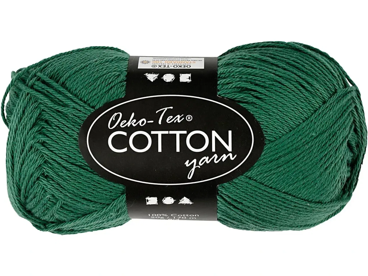 Billede 1 - Bomuldsgarn 8/4 Mørk Grøn - 50g, 170m