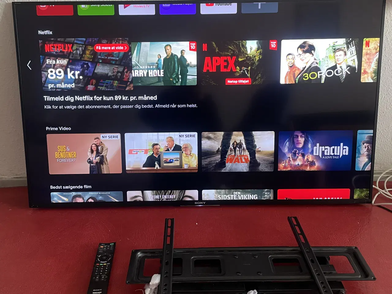 Billede 1 - Smart TV   Sony 55 tommer,  med  fjernbetjening