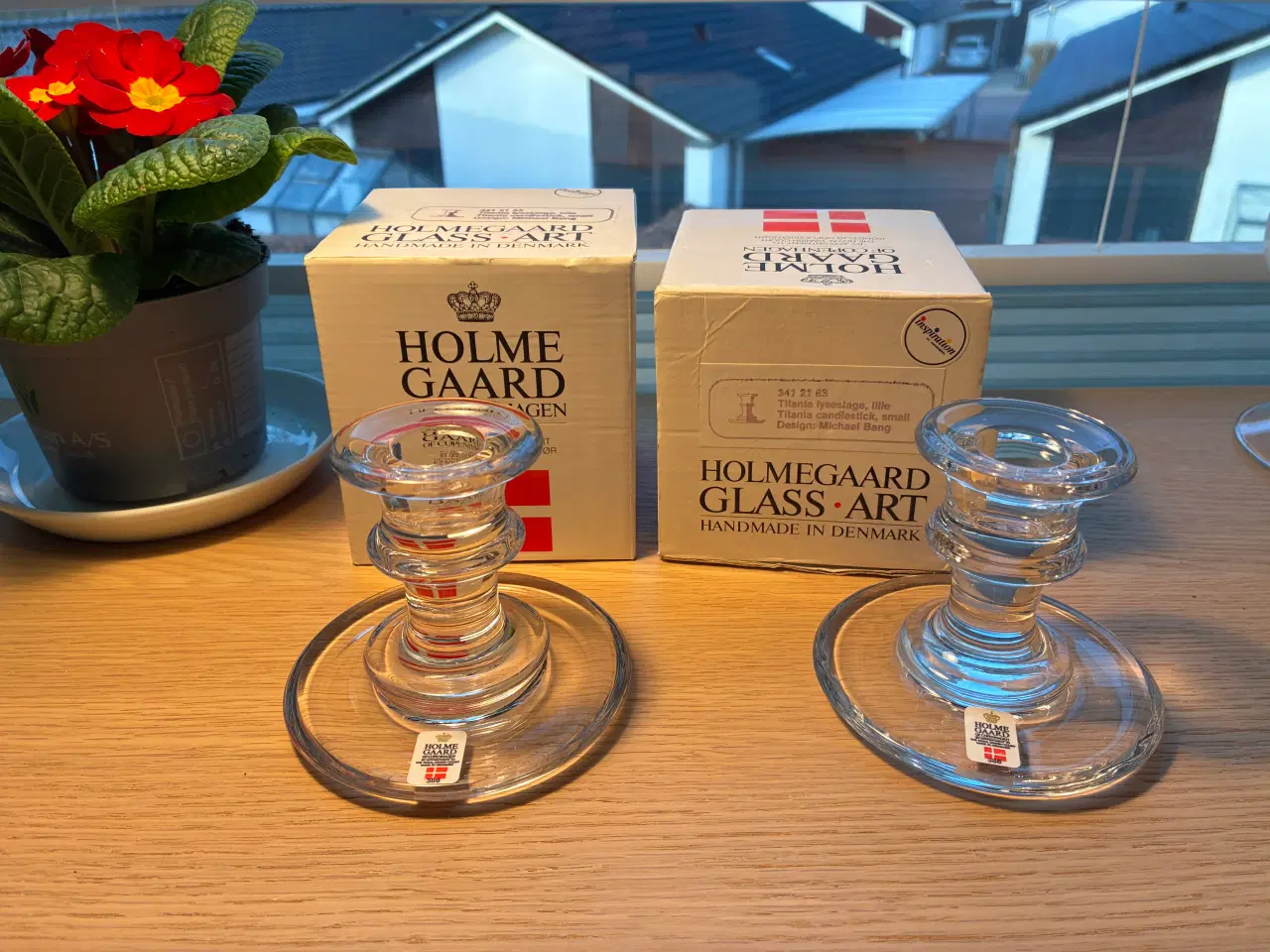 Billede 2 - Lysestage, H. 8 cm, Titania lille, Holmegaard