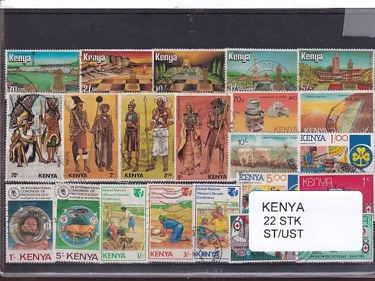 Billede 1 - Kenya Samling - 22 Stk. Stemplet / Ustemplet