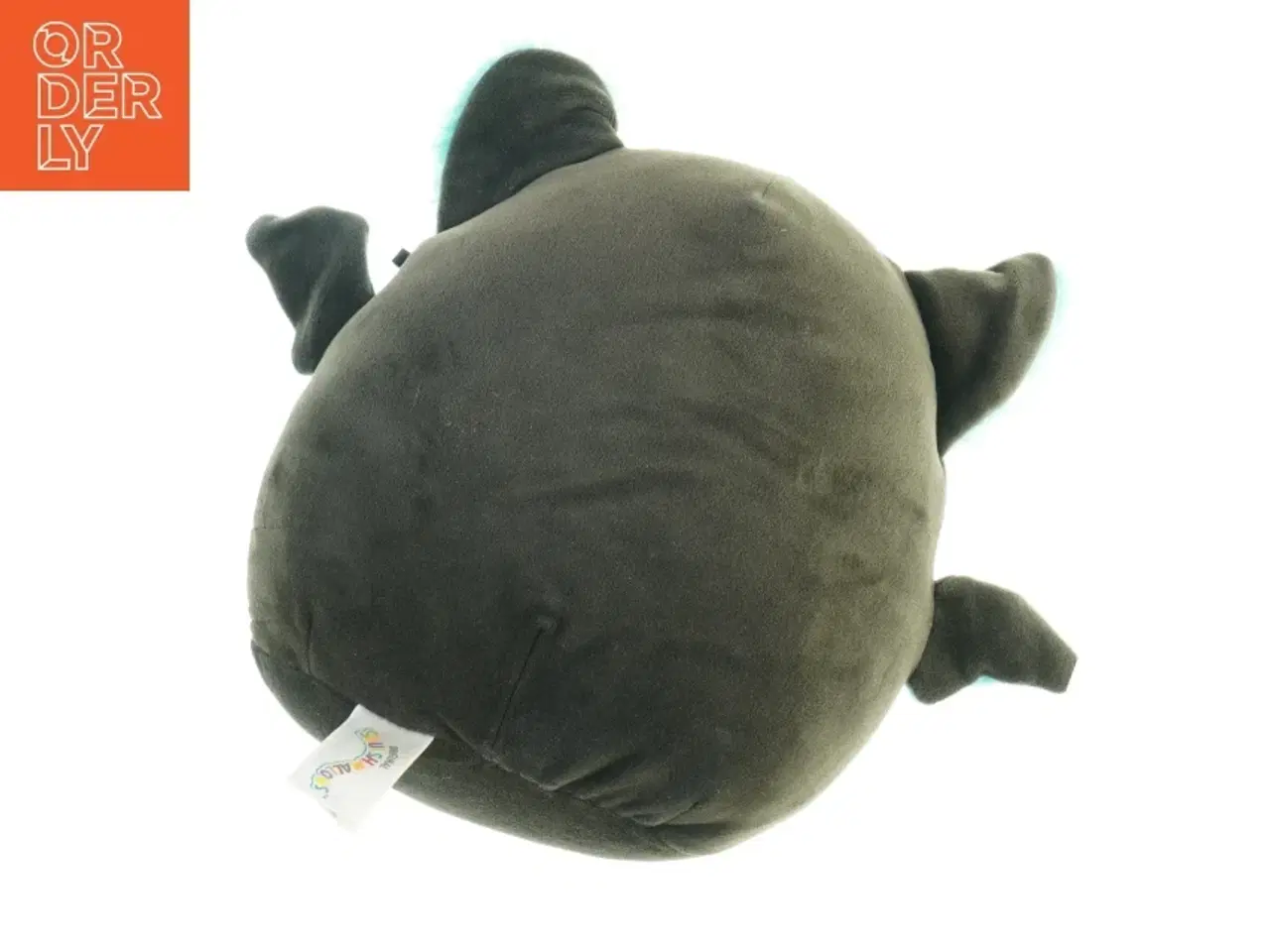 Billede 2 - Squeeze mellow - Sort plysdyr med turkis detaljer fra Squishmallows (str. 22 x. 20 cm)
