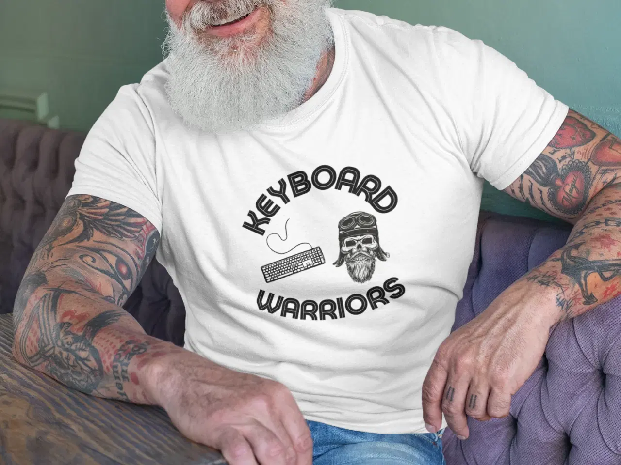 Billede 2 - sjov t-shirt keyboard warriors 