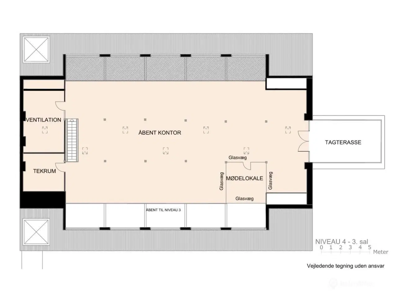 Billede 13 - Roligt kontorlejemål i Aarhus C. 1.107 m² mod gården