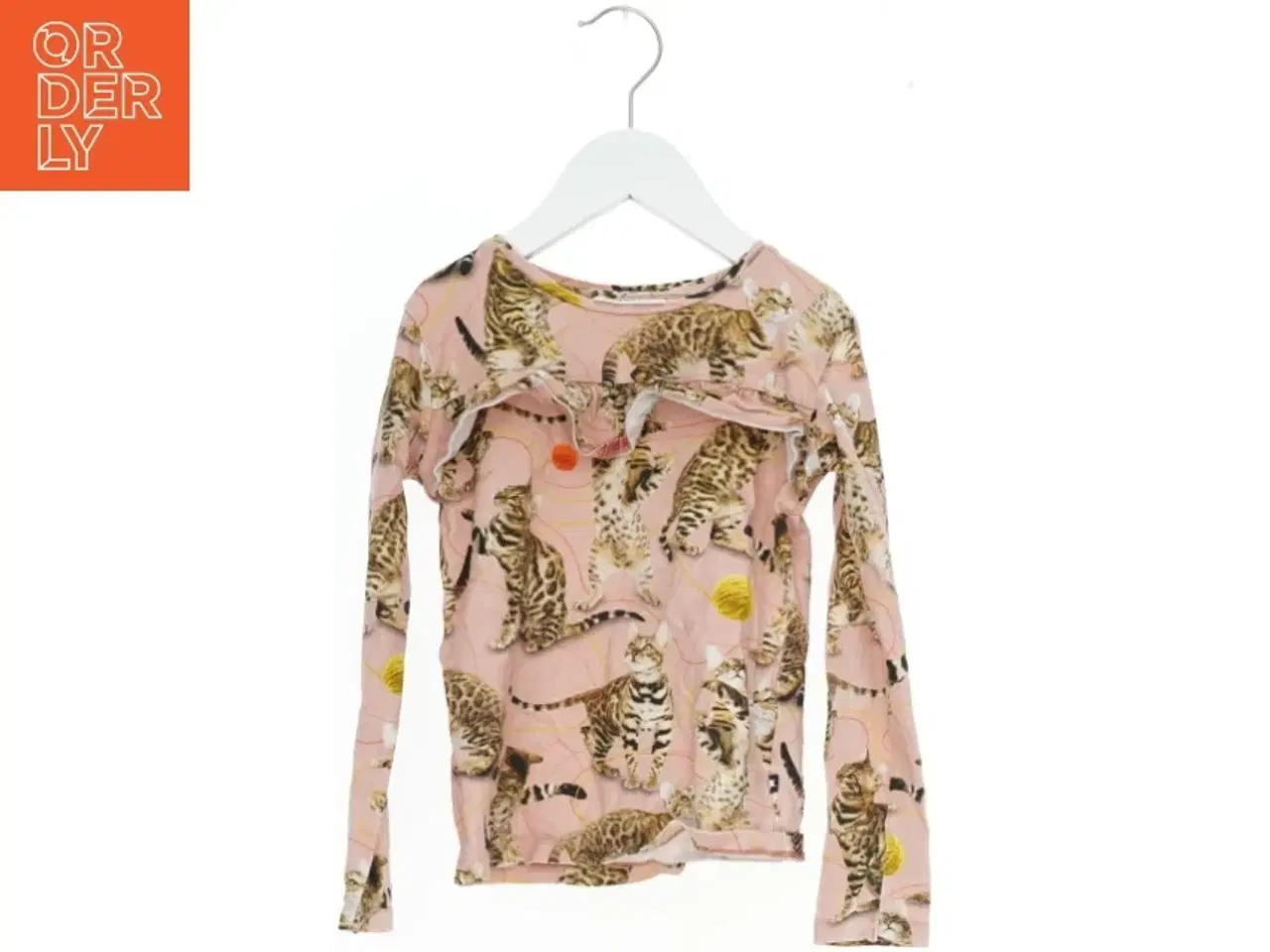 Billede 1 - Langærmet bluse med kattemotiv fra Molo (str. 116)