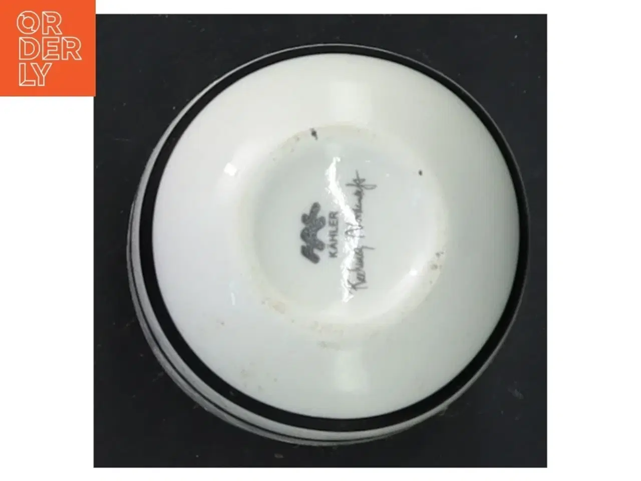 Billede 3 - Kähler vase med sorte striber fra Kähler (str. 8x5 cm)