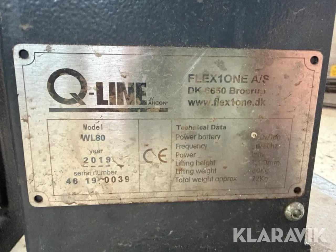 Billede 12 - Hjulløfter Q-Line Flex1One WL80 elektrisk