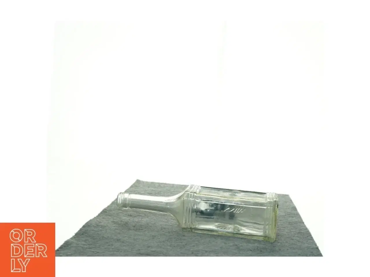 Billede 2 - Antik Glaskaraffel og korkprop med sølv fransk lilje (str. 39 x 8 cm)