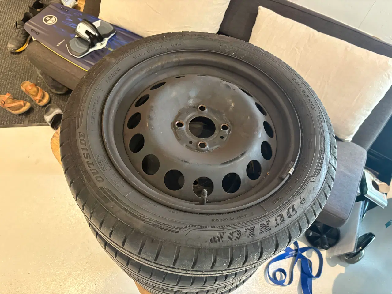 Billede 3 - Dunlop 165/65r15 fælge med dæk 6mm fra 2017 