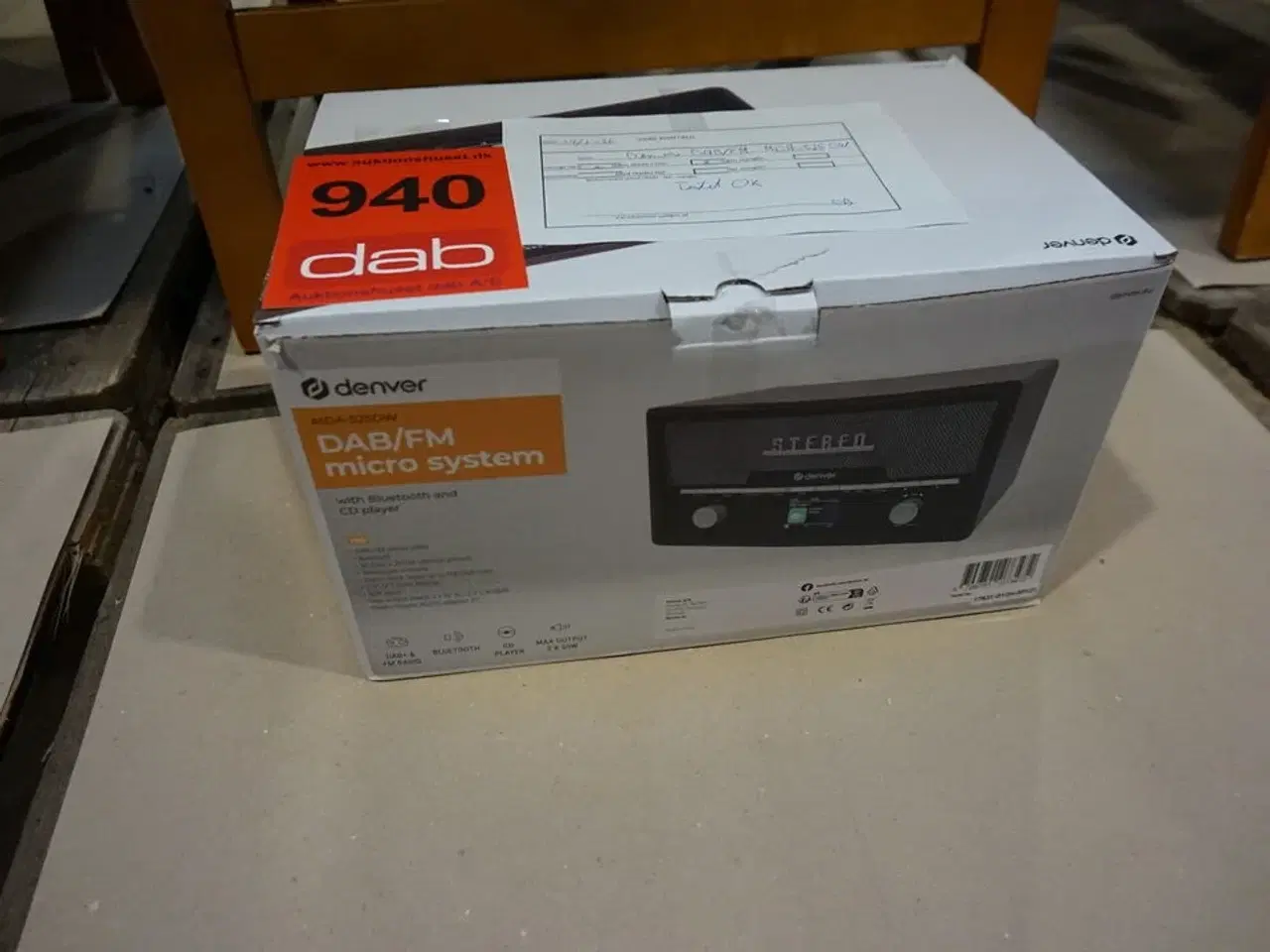 Billede 3 - Denver MDA-525DW Radio - 2x50W, DAB+/FM, Bluetooth