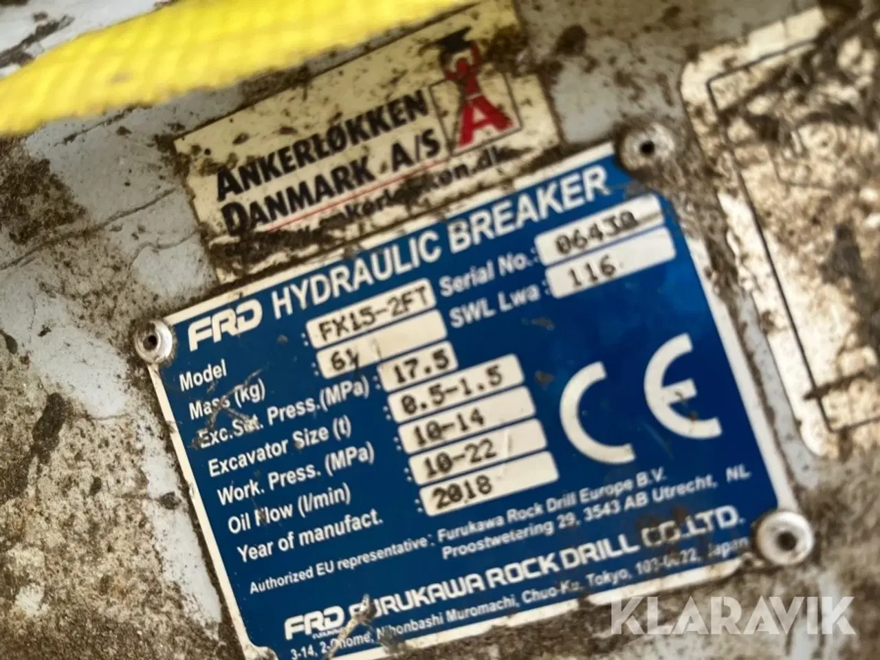 Billede 5 - Hydraulik hammer FRD FX15-2FT