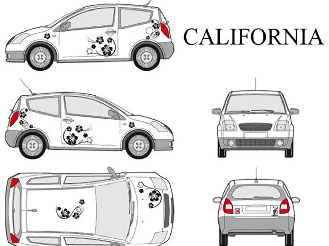 Billede 1 - Car deco "california" - sort