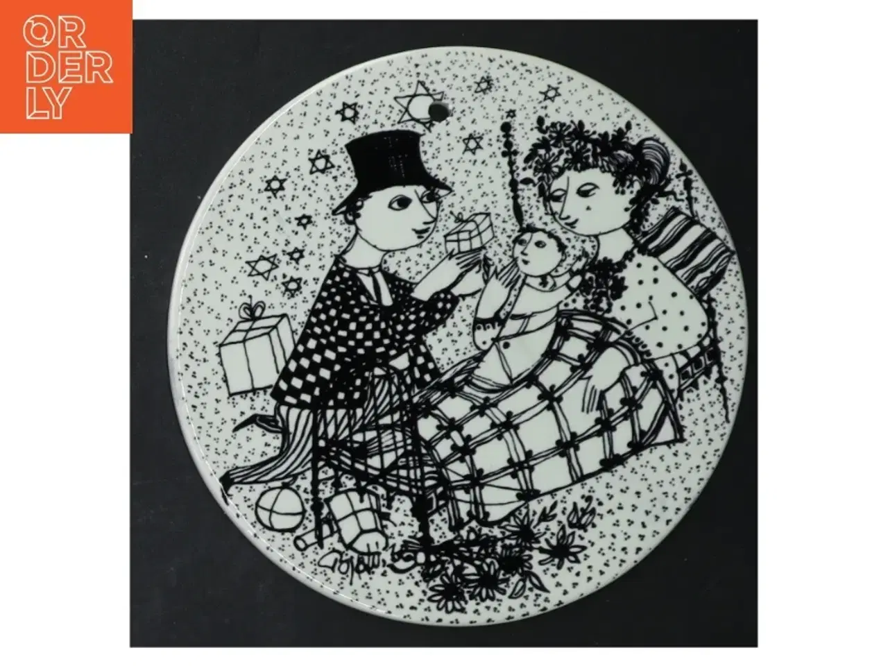 Billede 4 - Dekorative vægplatter af Bjørn Wiinblad fra Nymlle (str. Ø. 15 cm. 5 styk)