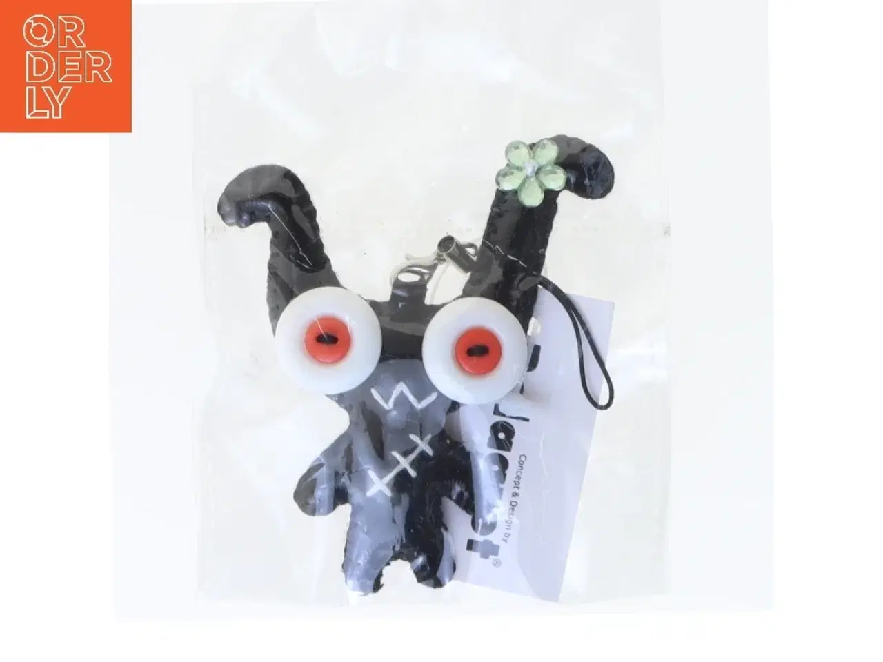 Billede 1 - Sort nøglevedhæng med store øjne (str. 8 cm)