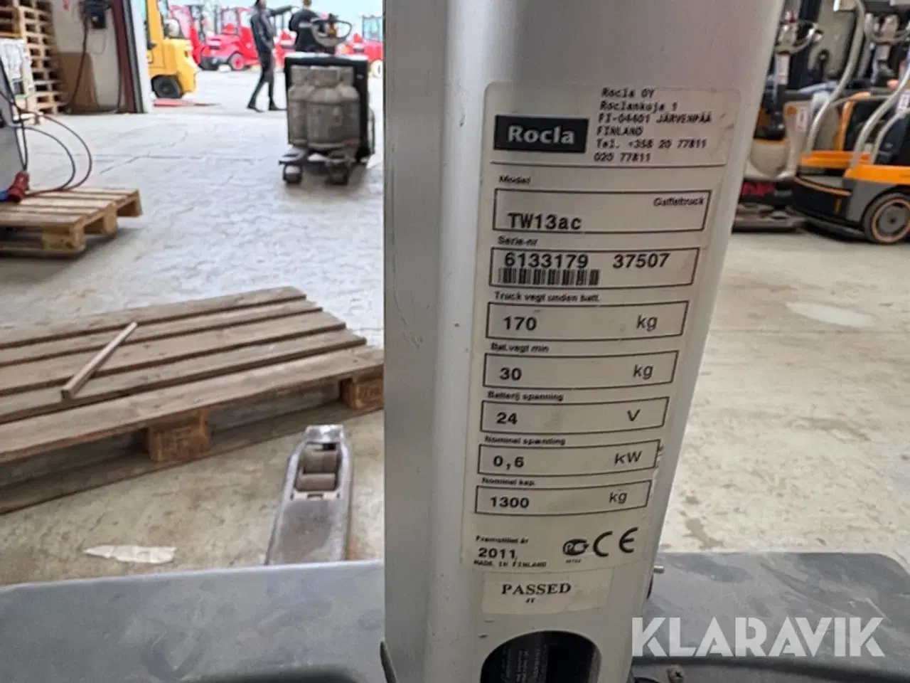 Billede 9 - Palleløfter Rocla TW13ac