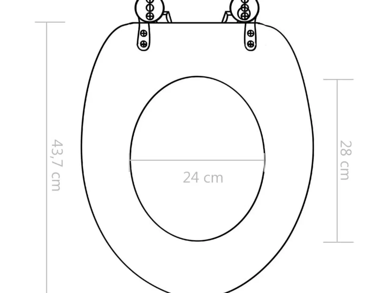 Billede 9 - Toiletsæde med soft close-låg MDF trædesign