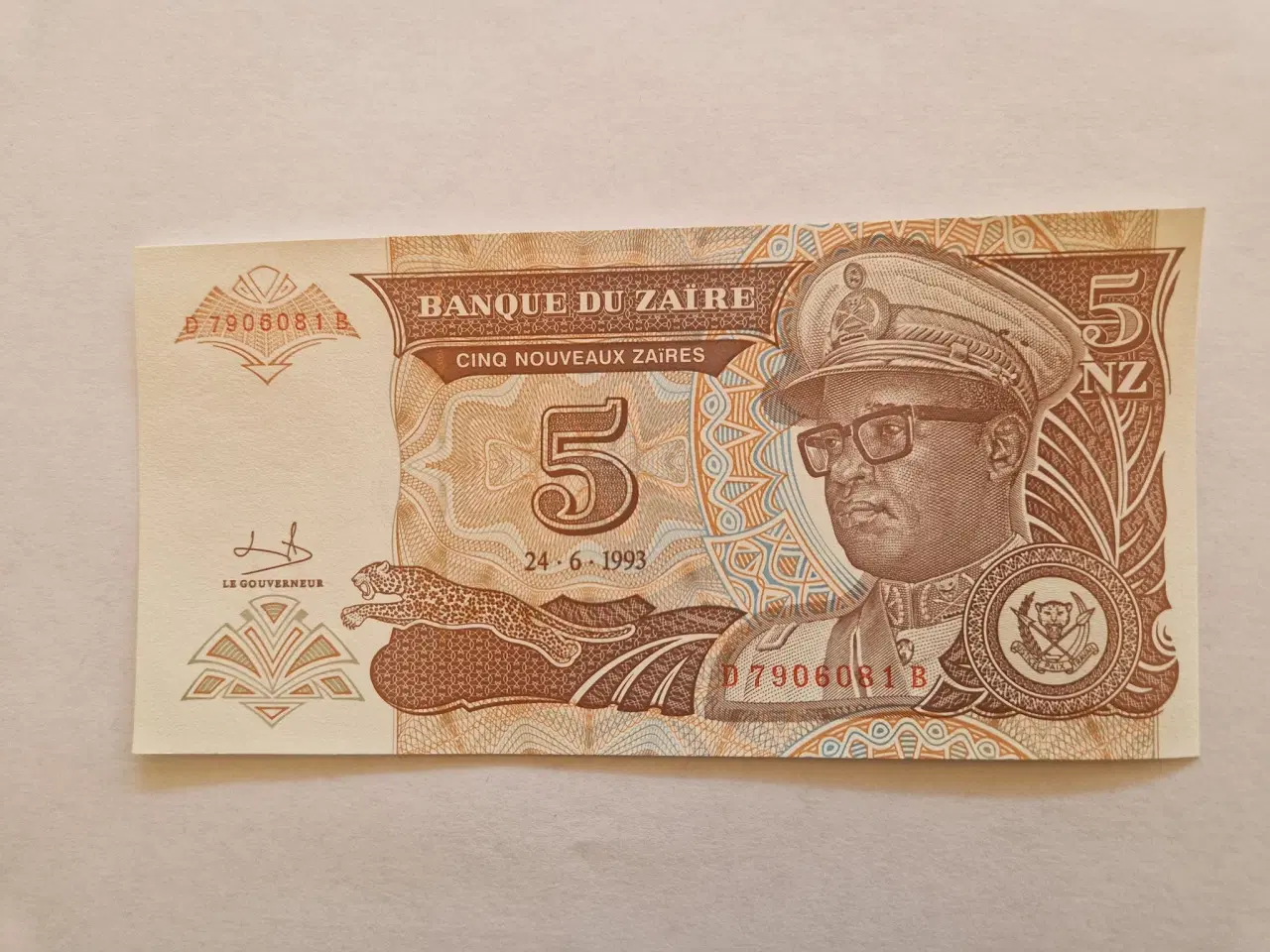 Billede 1 - 5 Zaires Zaire 1993