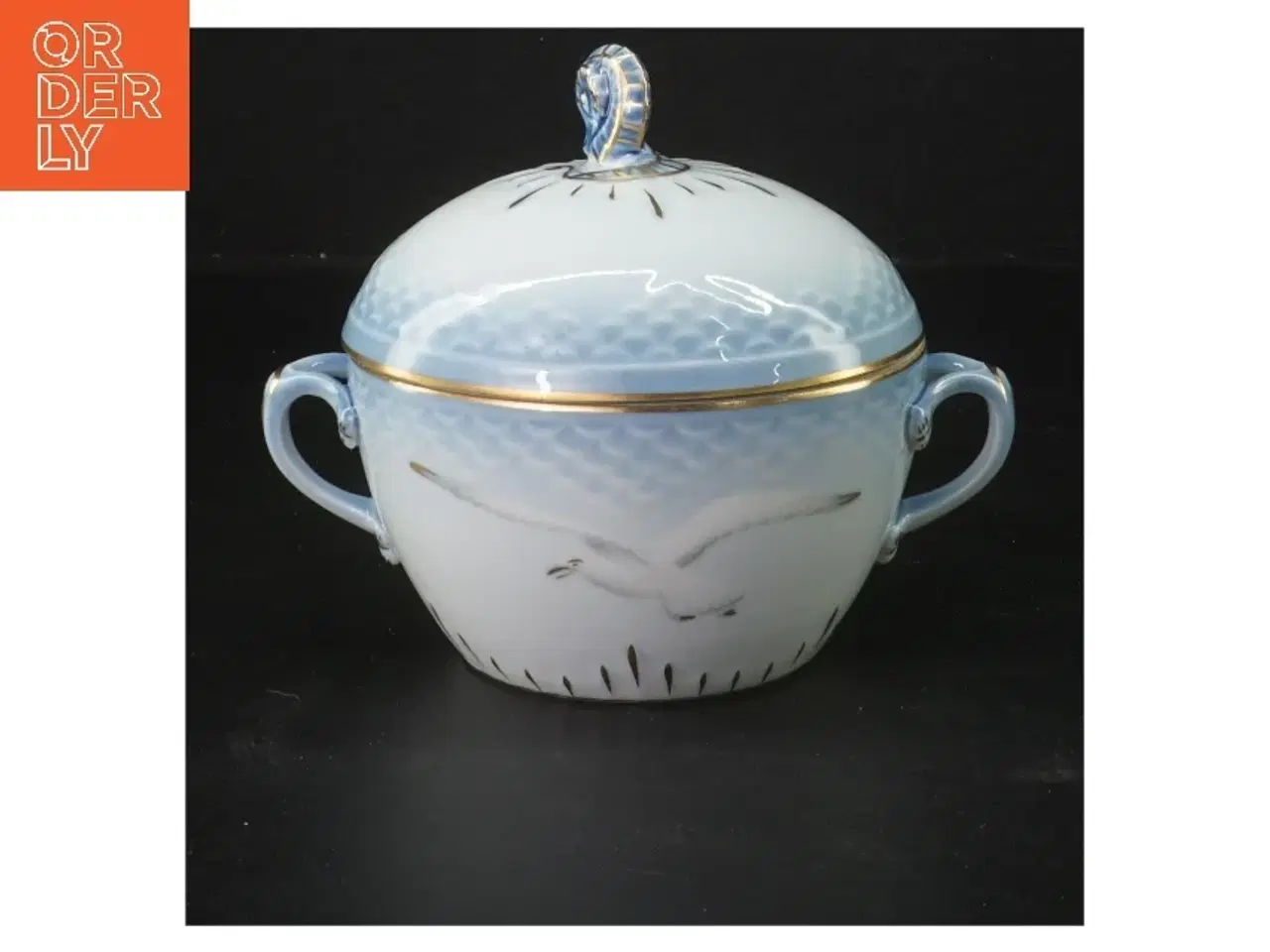 Billede 1 - Sukkerskål med mågemotiv fra Bing Og Grøndal (str. Ø 11 cm)