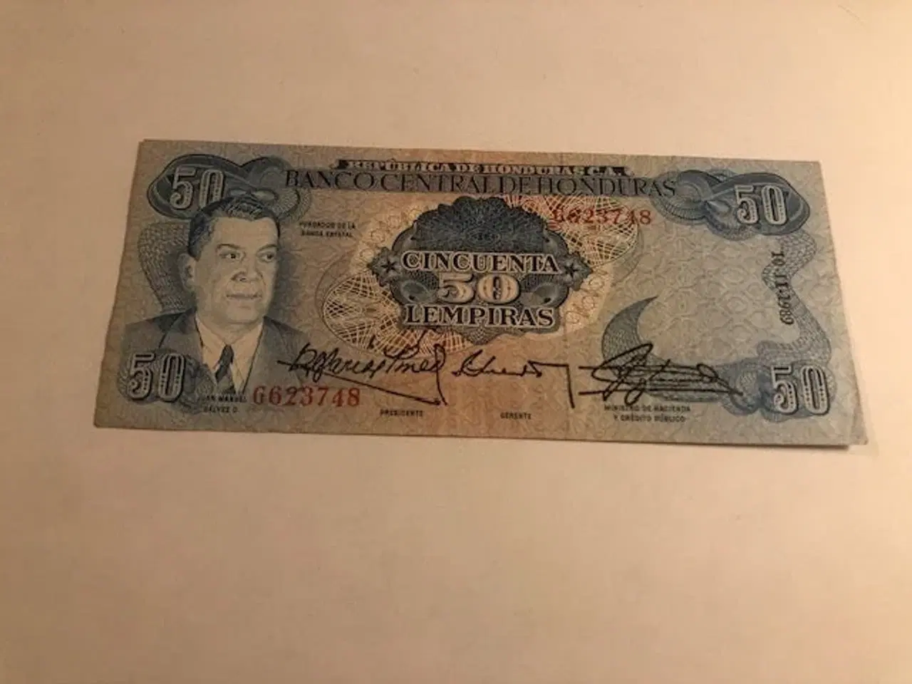 Billede 1 - 50 Lempiras Honduras 1989