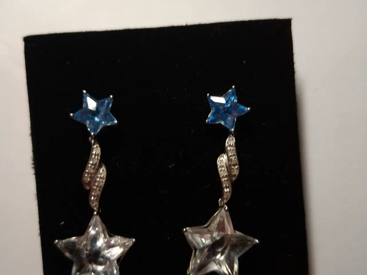 Billede 2 - 14 kt.Ørelokker med Topazer og Diamanter