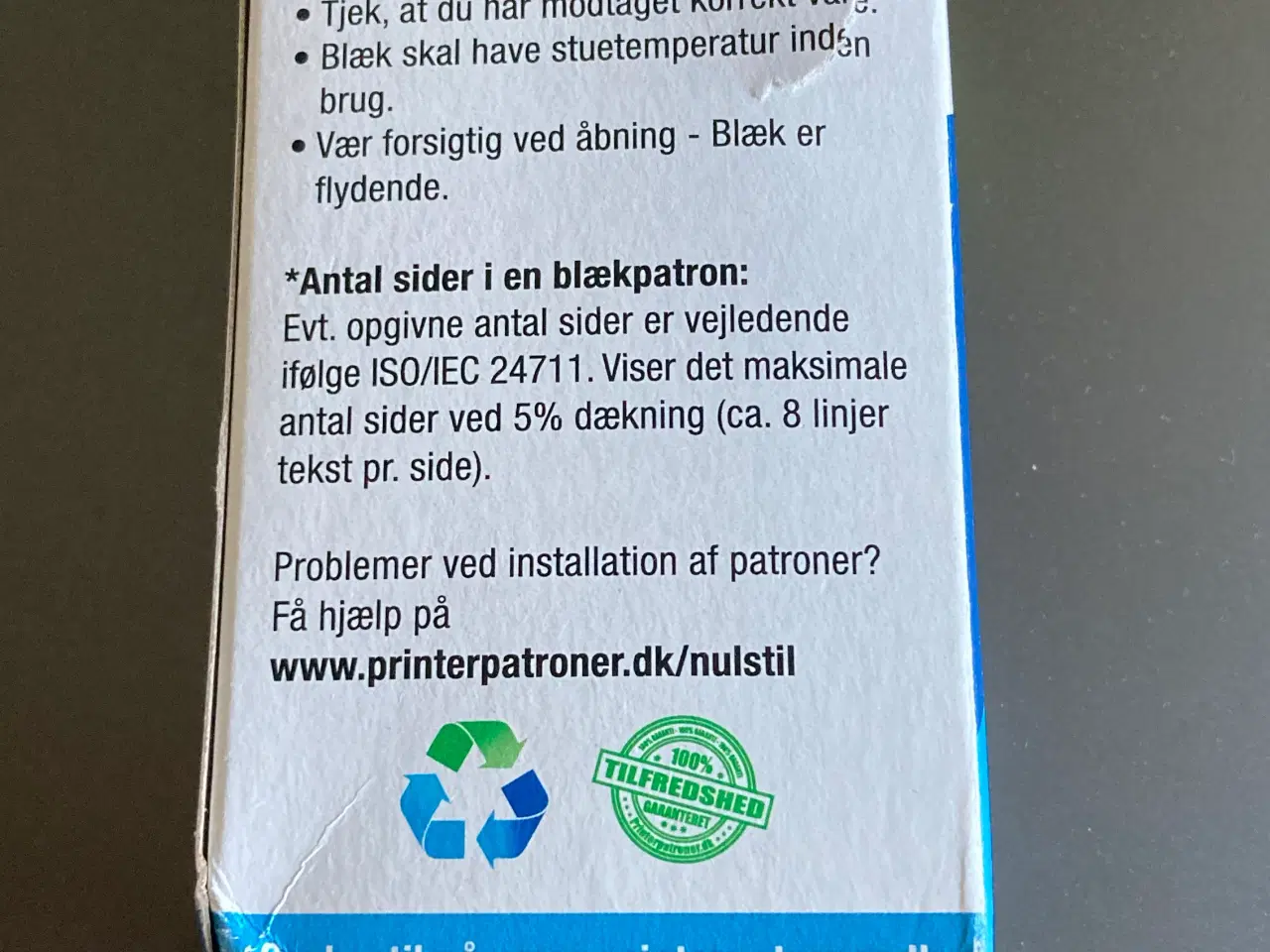 Billede 2 - Genfyldt printerpatron, sort blæk