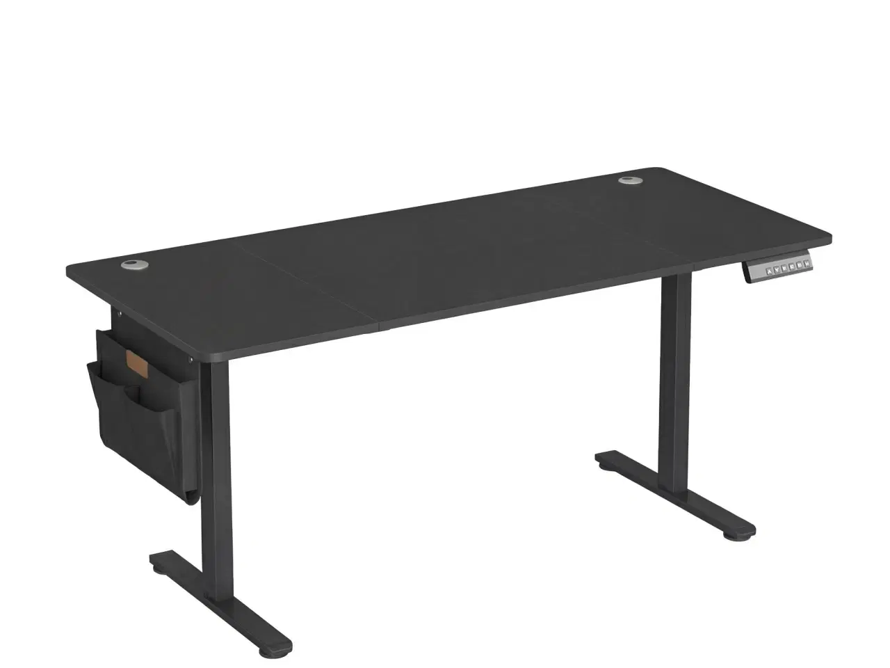 Billede 1 - Elektrisk hæve‑sænkebord 160,1 × 70,1 cm – 4 memoryhøjder, hjemmekontor, sort