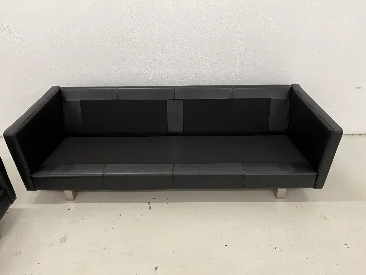 Billede 9 - Skalma Bonn 2x3 Pers.Sofaer i sort okselæder 625.