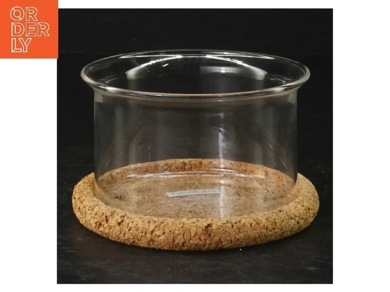 Billede 2 - Glasskål med korkbund fra Bodum (str. Ø. 10,5 cm. h 6 cm)