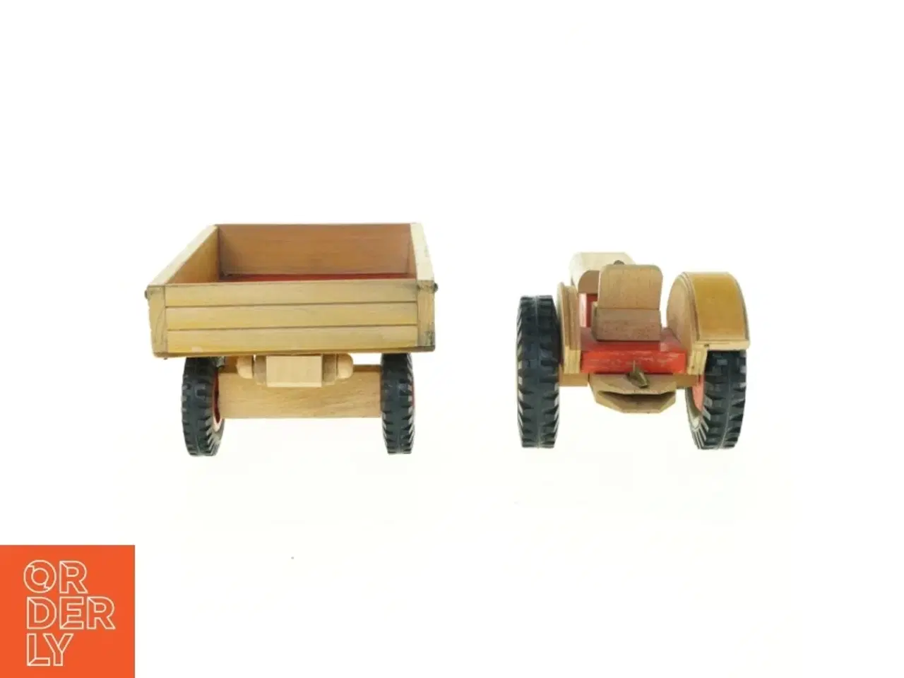 Billede 3 - Træ legetøj Traktor med lad (str. 66 x 18 cm)