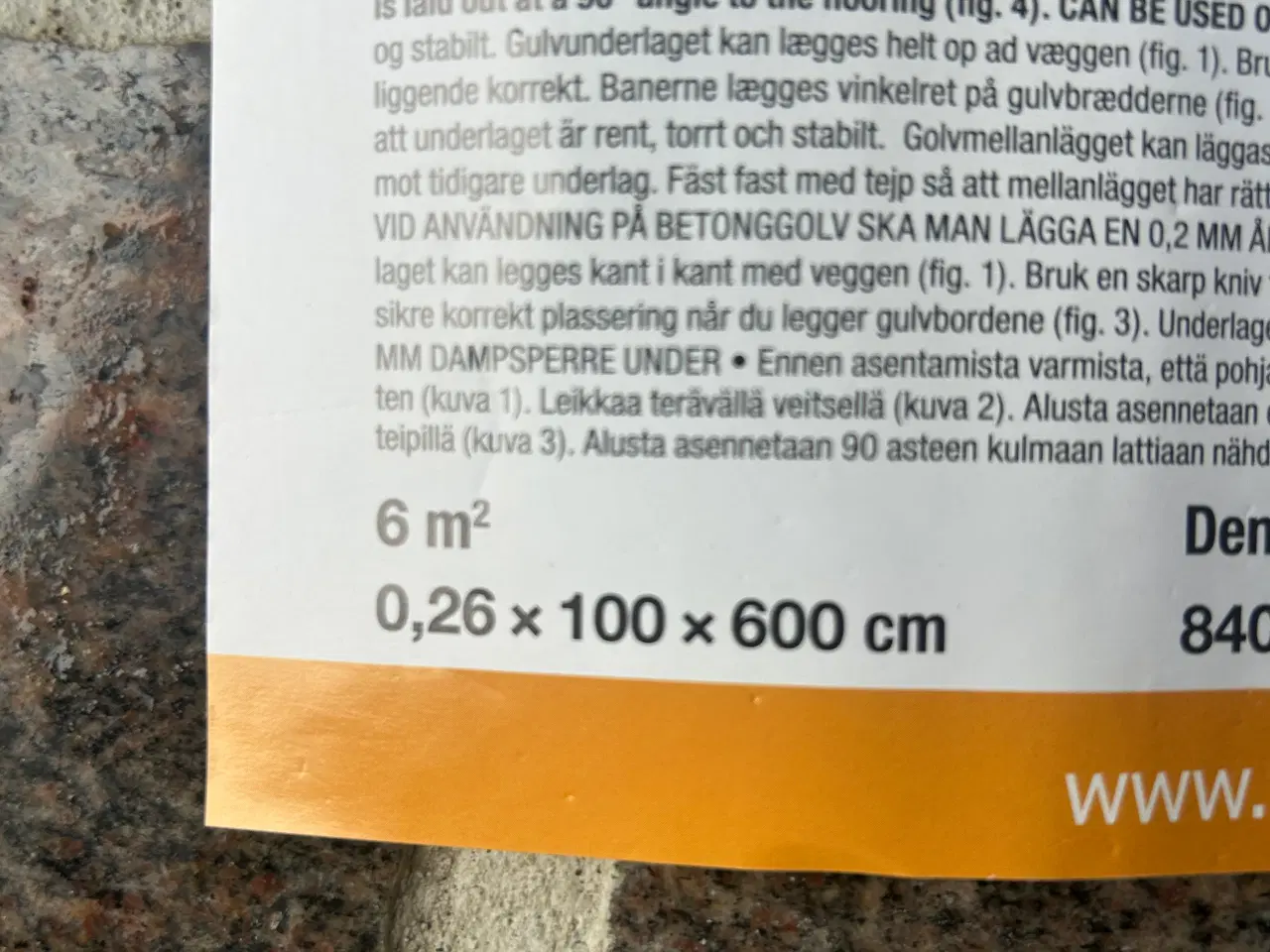 Billede 5 - Ny ubrugt Raw gulvunderlag Akustik Premium 
