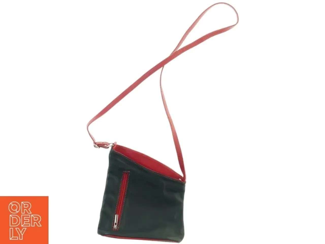 Billede 1 - Retro Vintage Tofarvet læder Crossbody Taske (str. 22 x 20 cm)