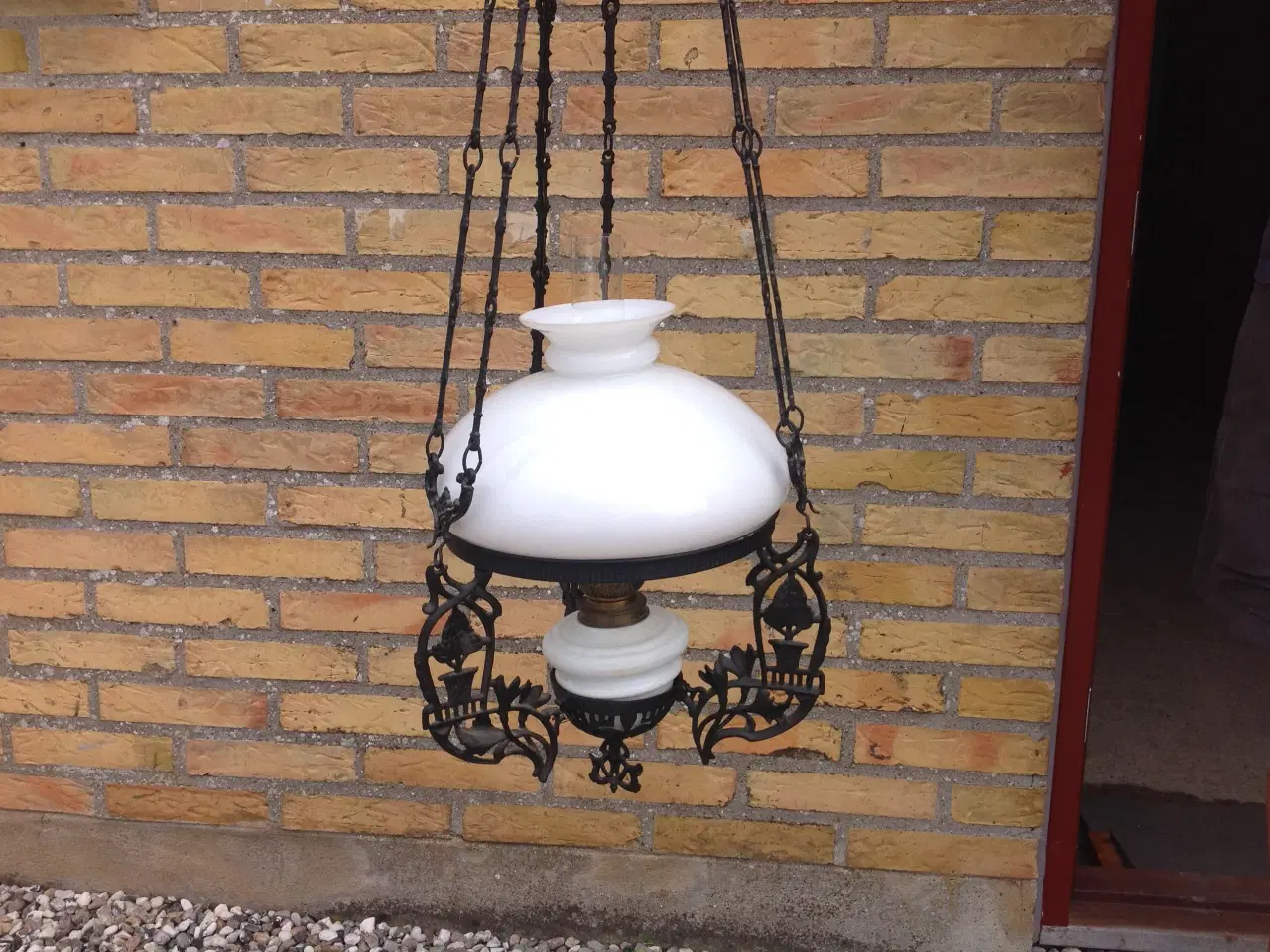 Billede 1 - Antik petroleumslampe til el