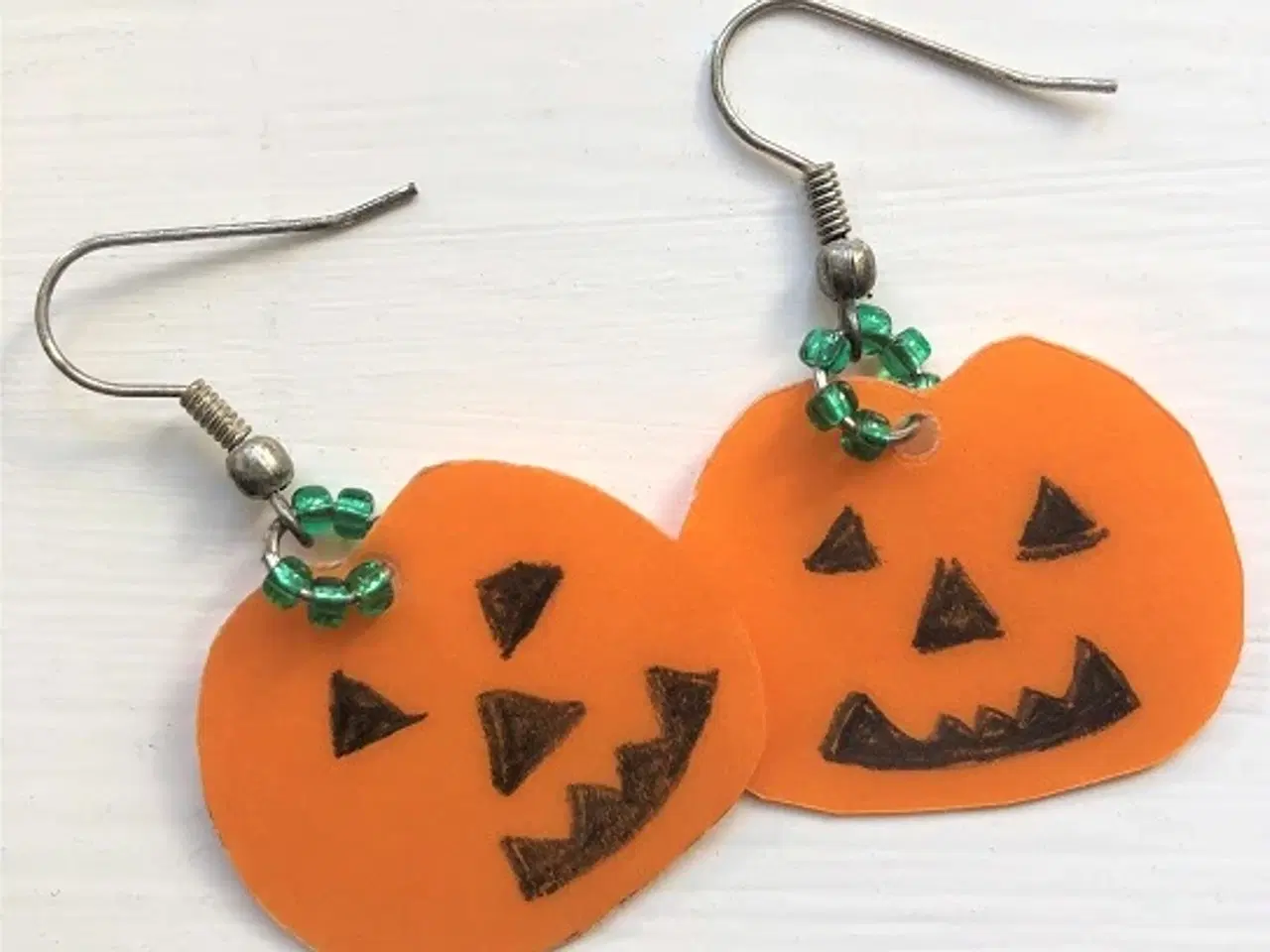 Billede 3 - Øreringe med Græskar - Halloween - Efterår