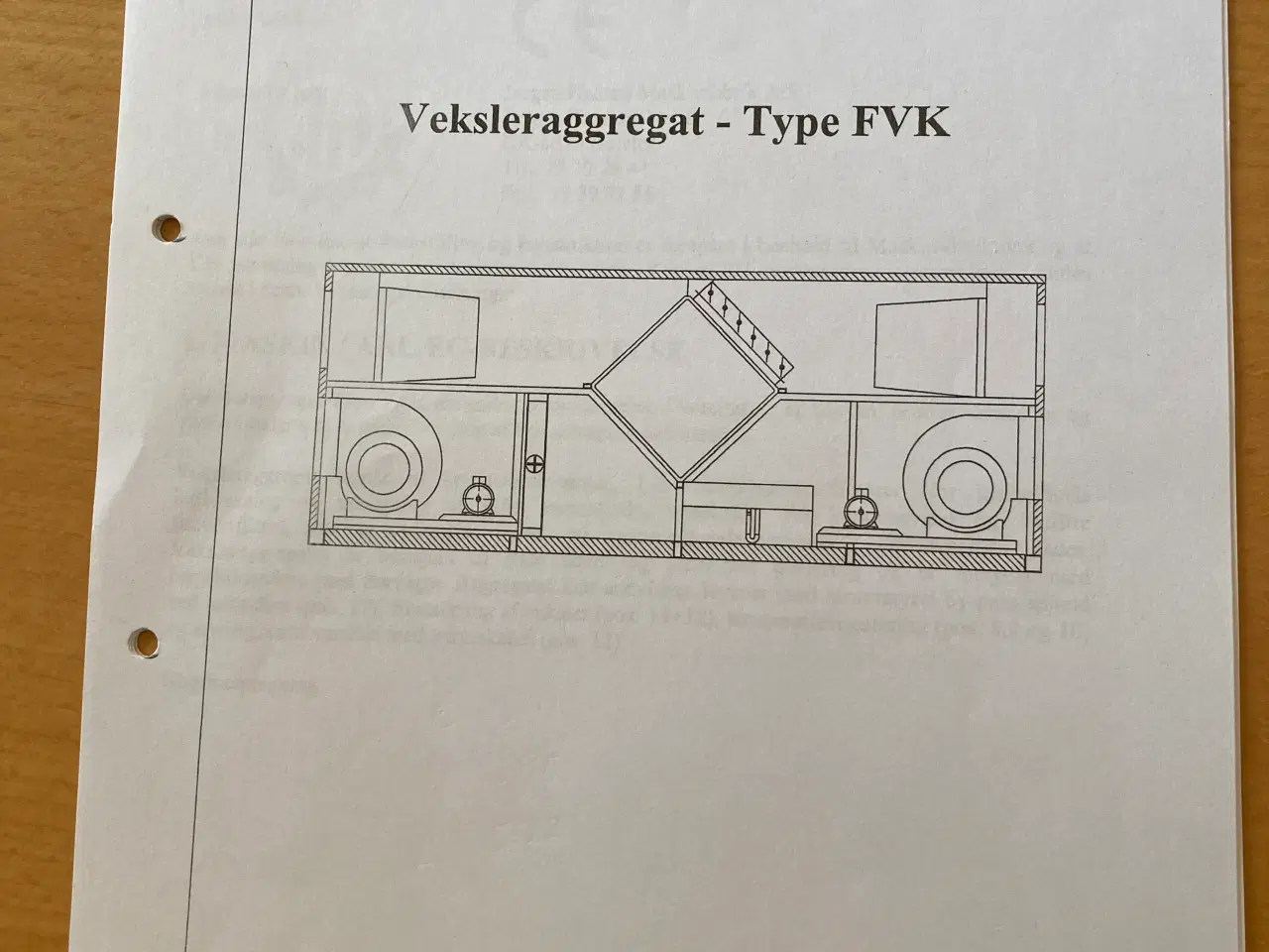 Billede 1 - Ventilationsanlæg med krydsvarmeveksler