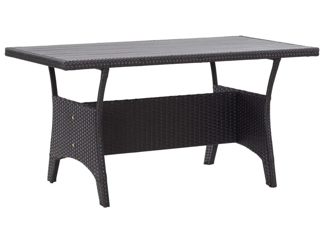 Billede 1 - Havebord 120x70x66 cm polyrattan sort