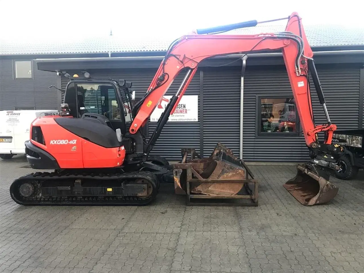 Billede 1 - Kubota kx080 Rotortilt-Centralsmørring-skovlpakke