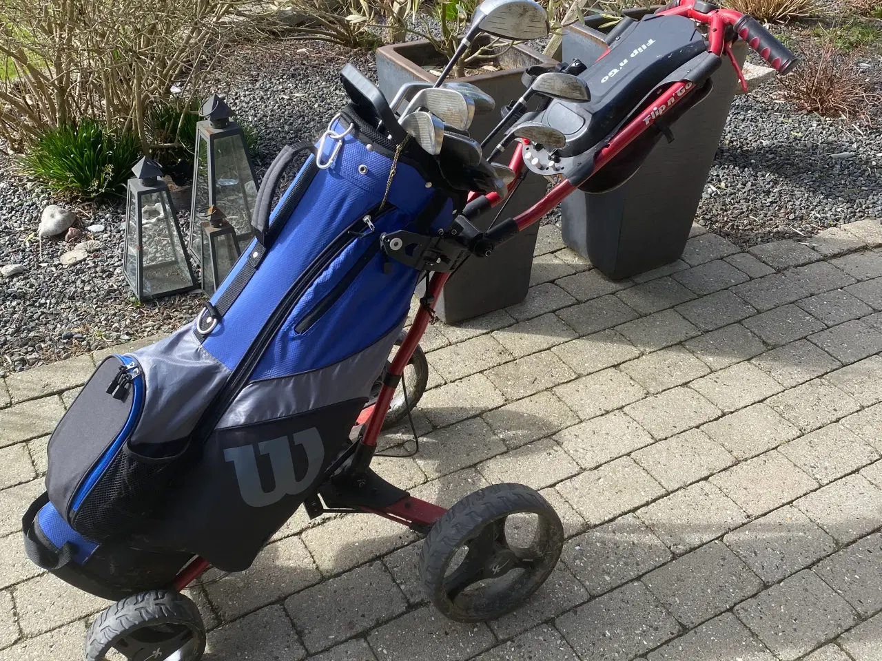 Billede 1 - Golfsæt med vogn