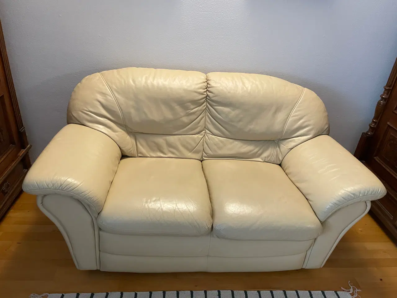 Billede 1 - 2 persons læder sofa