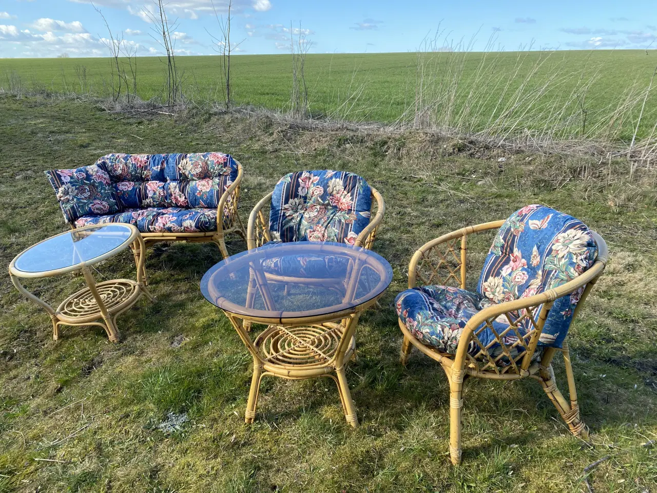 Billede 4 - Bambus møbelsæt med hynder