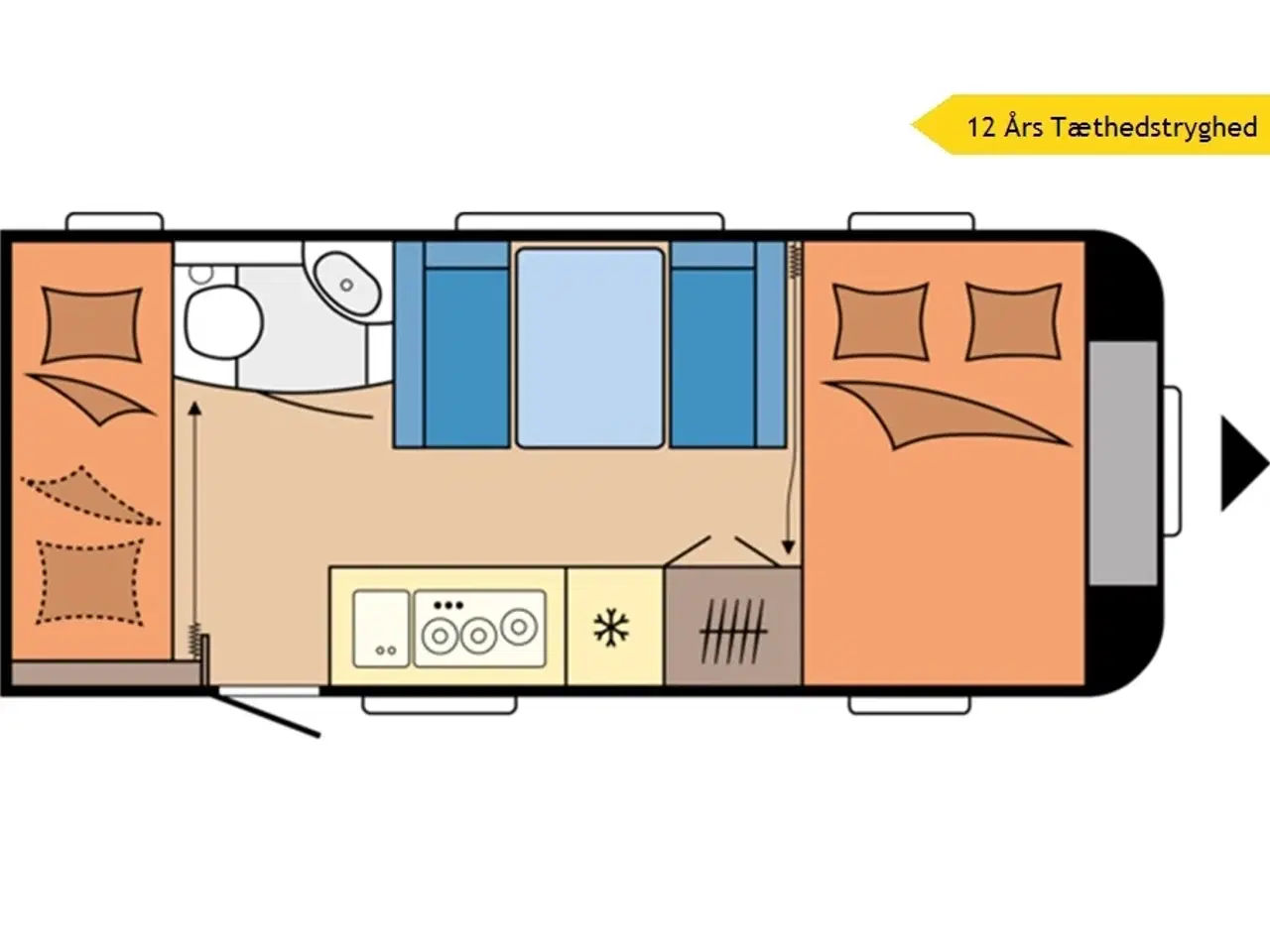 Billede 18 - 2024 - Hobby De Luxe 490 KMF   Med dobbeltseng og køjer fra Hinshøj Caravan A/S