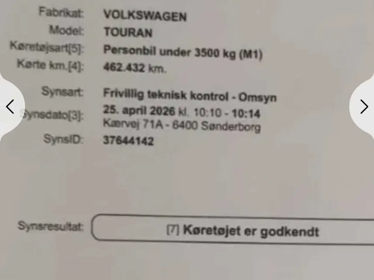Billede 18 - VW Touran,bilen ny synet idag  ,7, personer