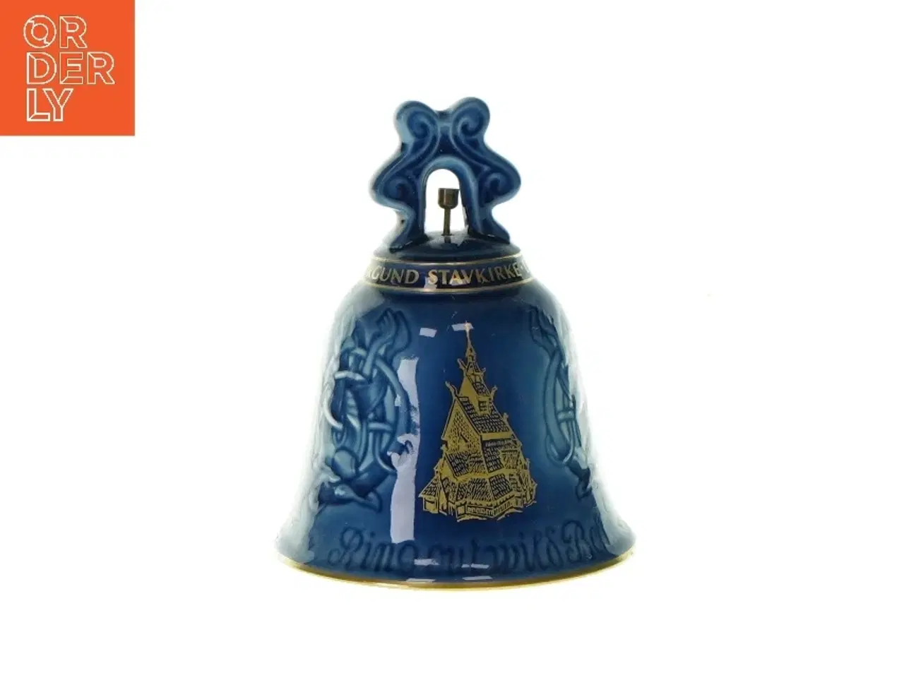 Billede 1 - Klokke med print fra bing og Grøndahl (str. HØ: 14x12cm)