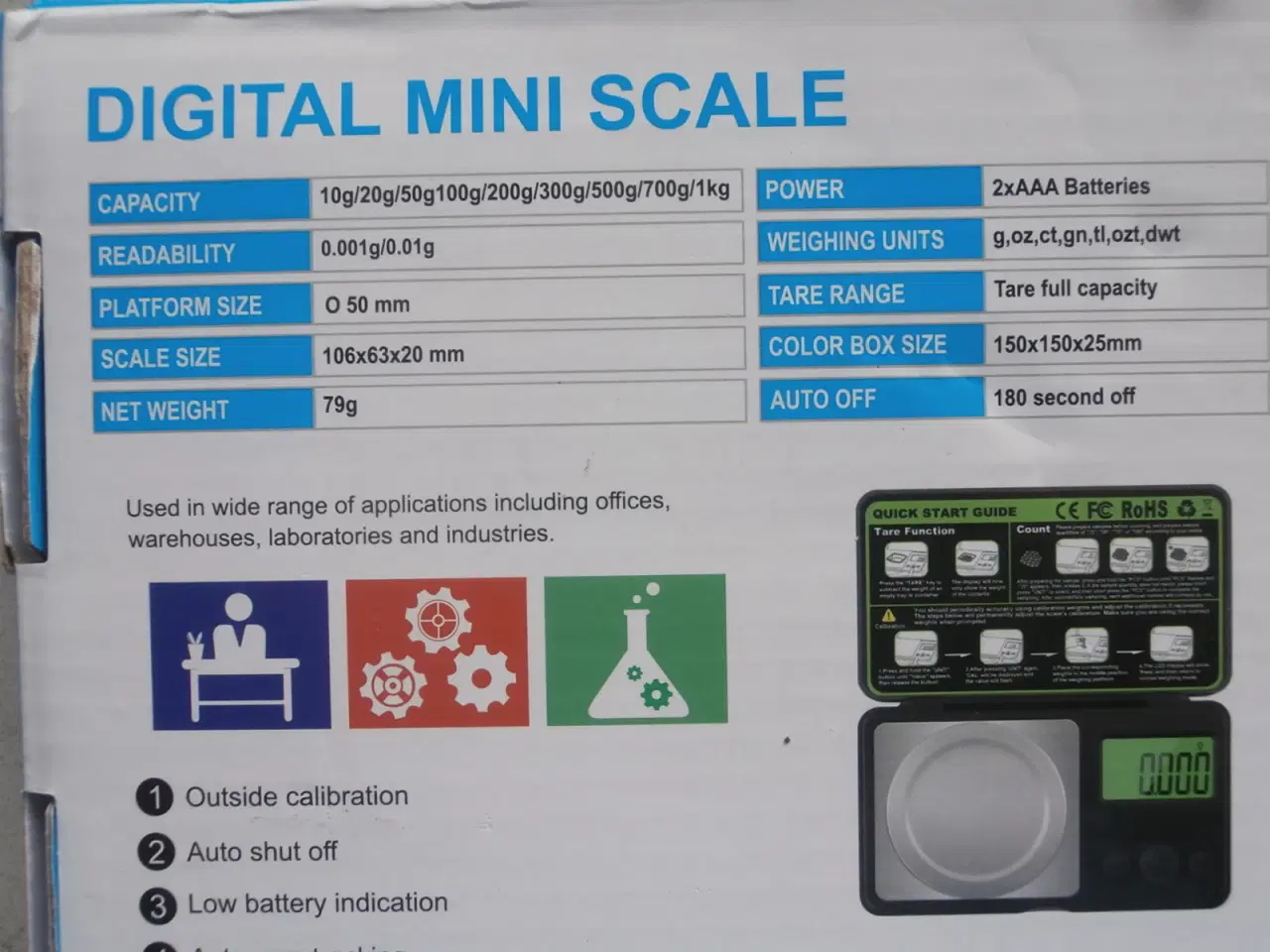 Billede 3 - NY DIGITALVÆGT 100g 0,001 g !!