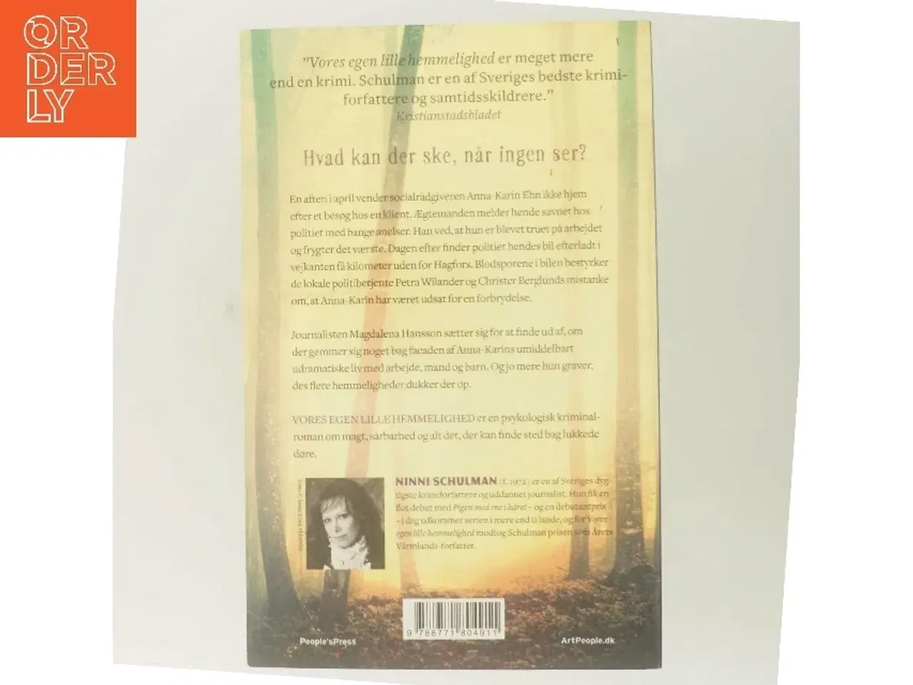 Billede 3 - Vores egen lille hemmelighed : kriminalroman af Ninni Schulman (Bog)