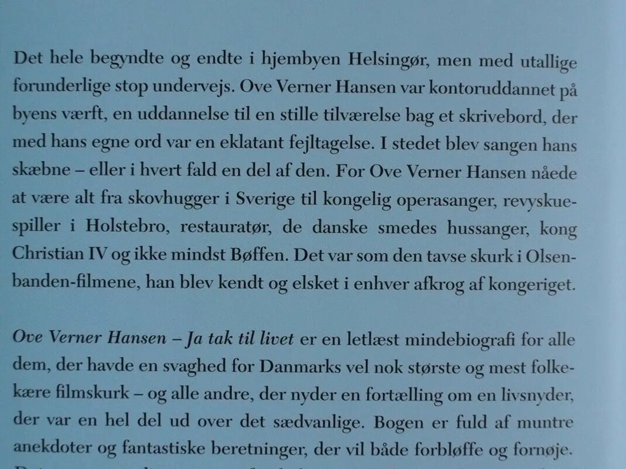 Billede 4 - ove verner hansen - ja tak til livet, af ken b ras