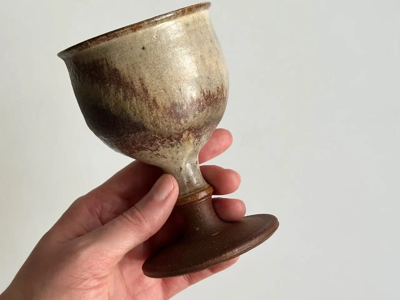 Billede 3 - Keramikbæger, vinglas, lys glasur