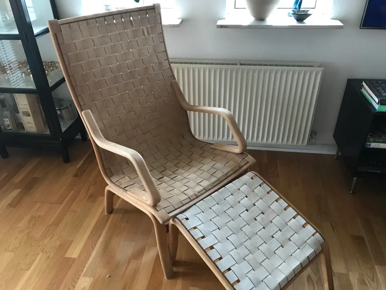 Billede 1 - Bøgetræs lænestol med gjorde flet