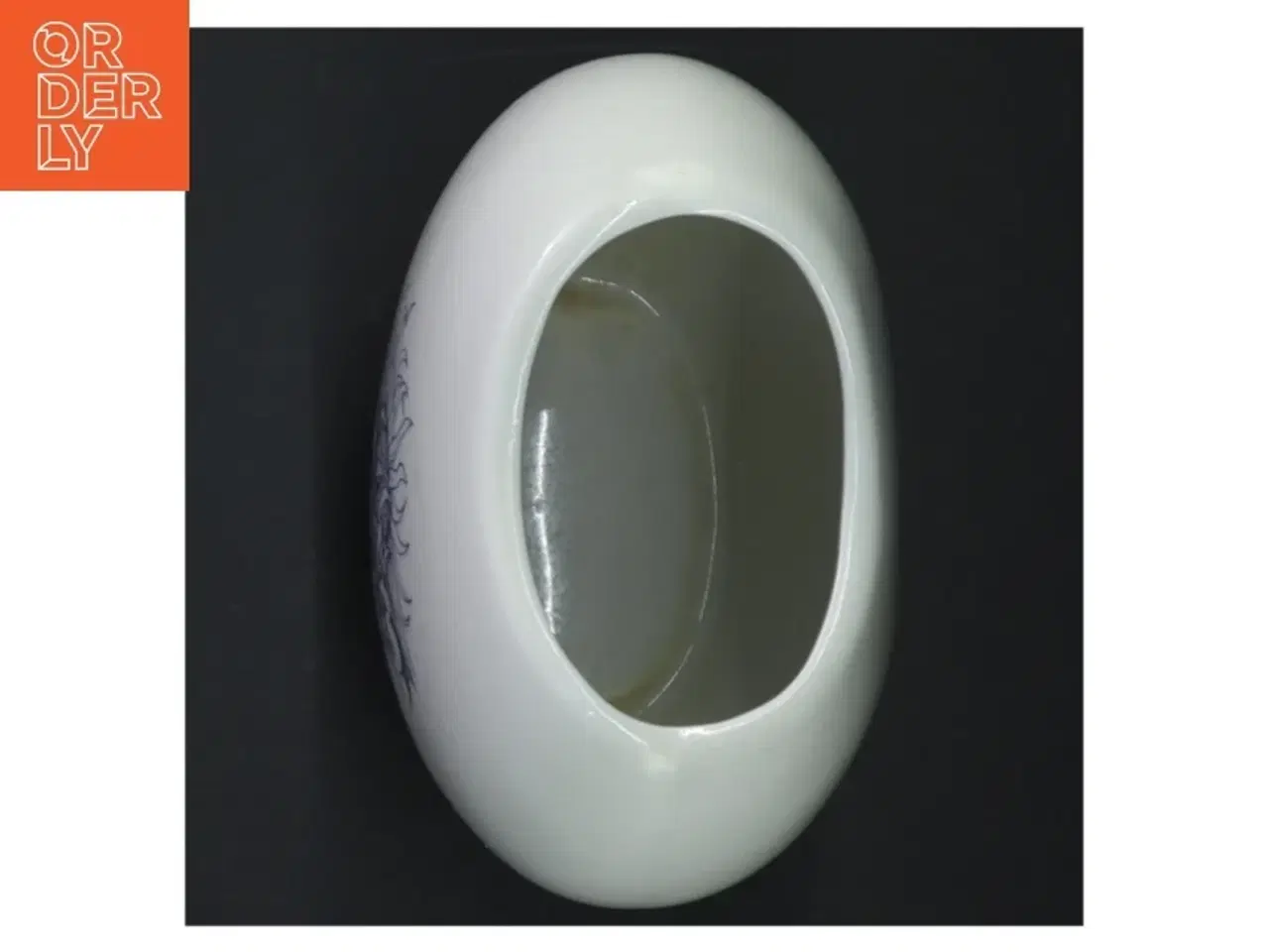 Billede 2 - Porcelæns vase med blåt mønster fra Corell Porcelæn (str. H. 14 cm)