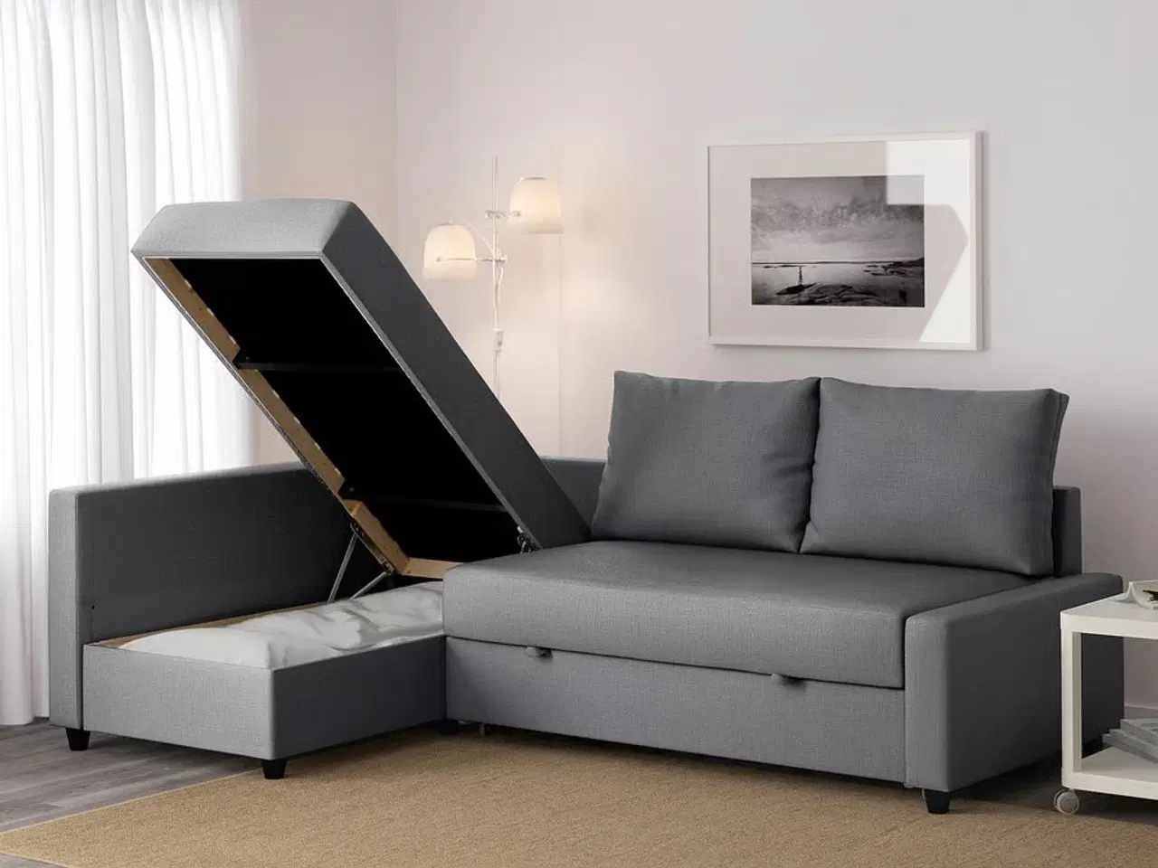 Billede 4 - IKEA Hjørnesovesofa med chaiselong og topmadras