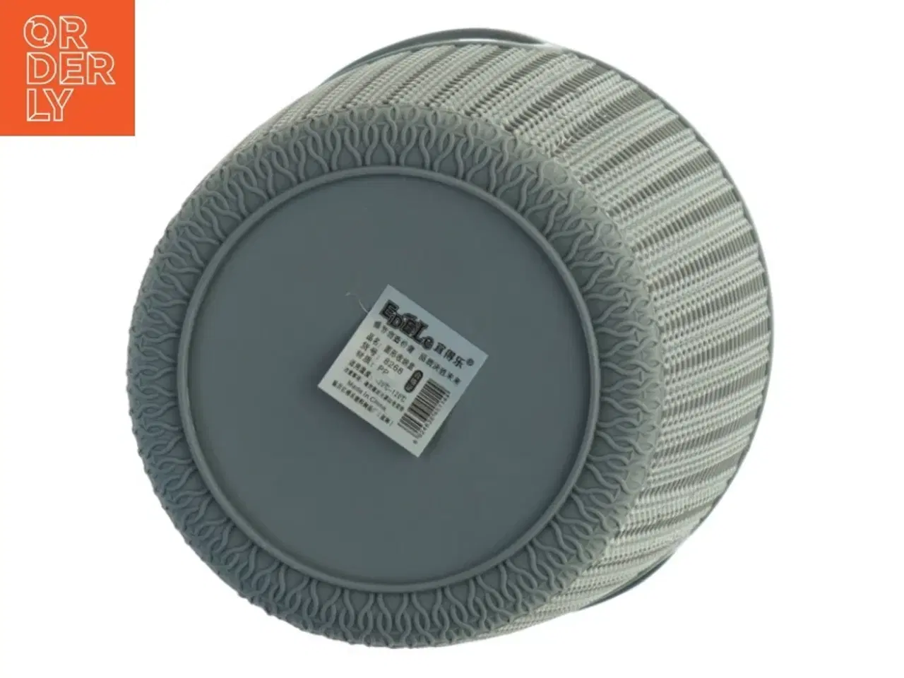 Billede 2 - Rund plastikkurv med håndtag (str. 17x14 cm)